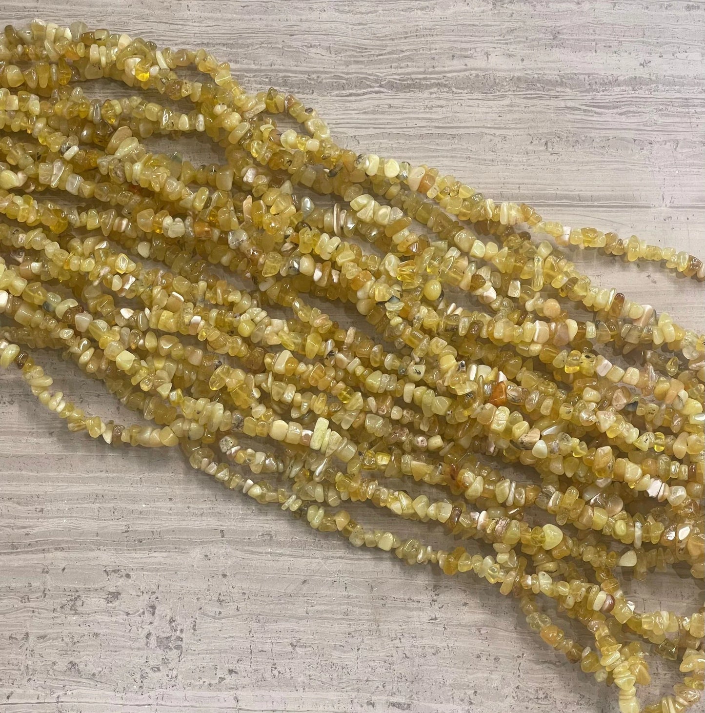 Yellow Opal Chips Strands