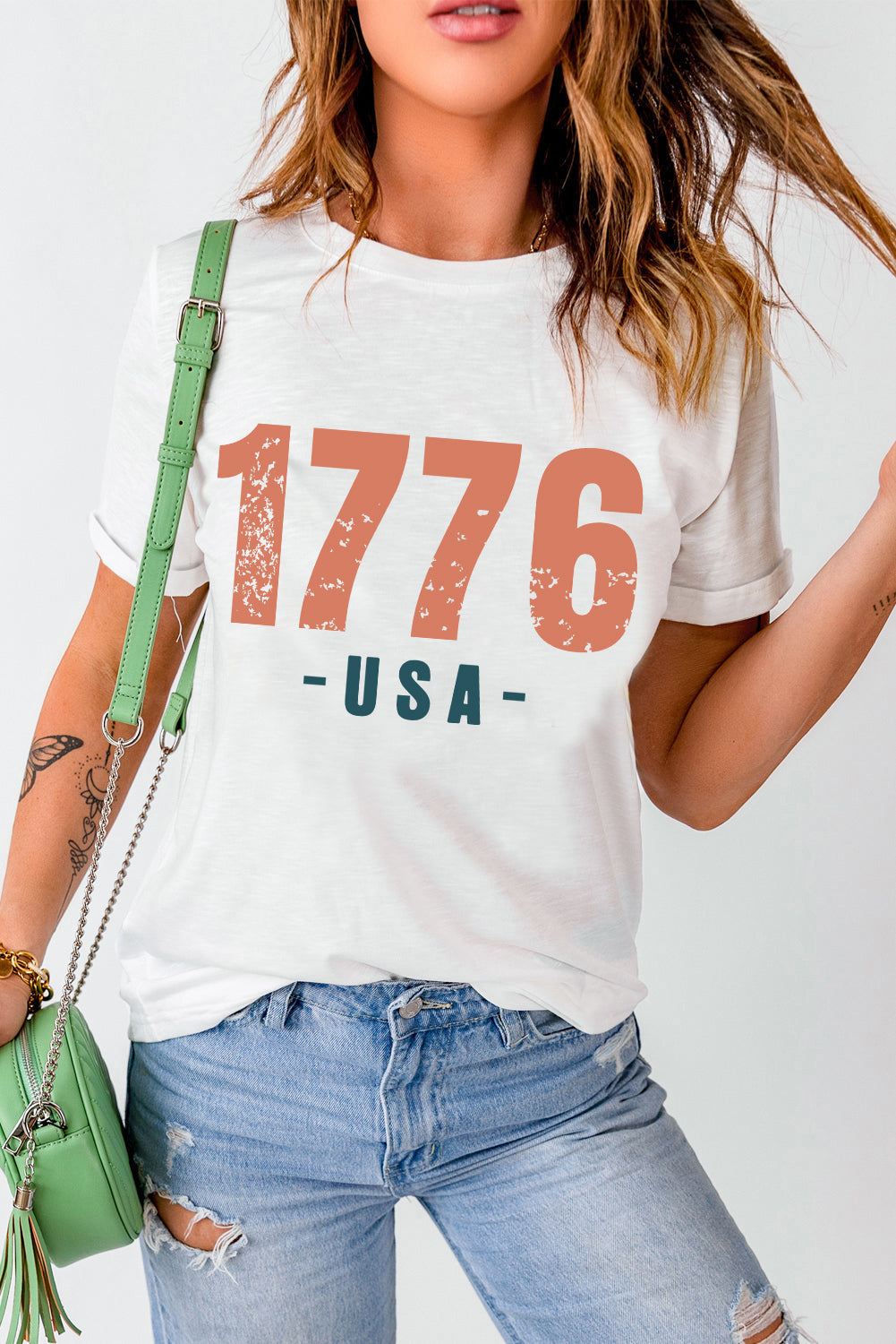 1776 USA Vintage Graphic Tee-0