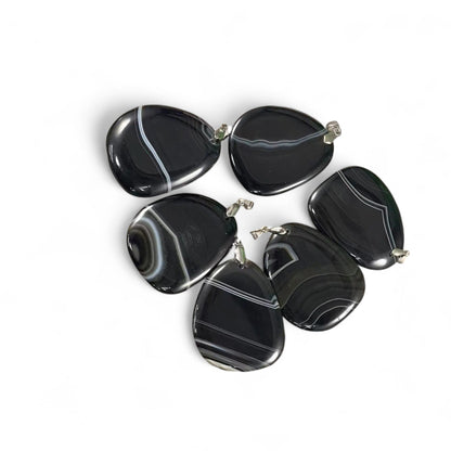 Sardonyx aka Banded Agate Freeform Pendant